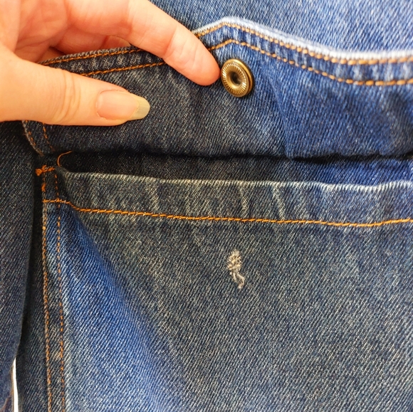 90s Denim Chore Jacket Medium 8/10 Faded Glory Utility Farm Coat - Picture 7 of 7